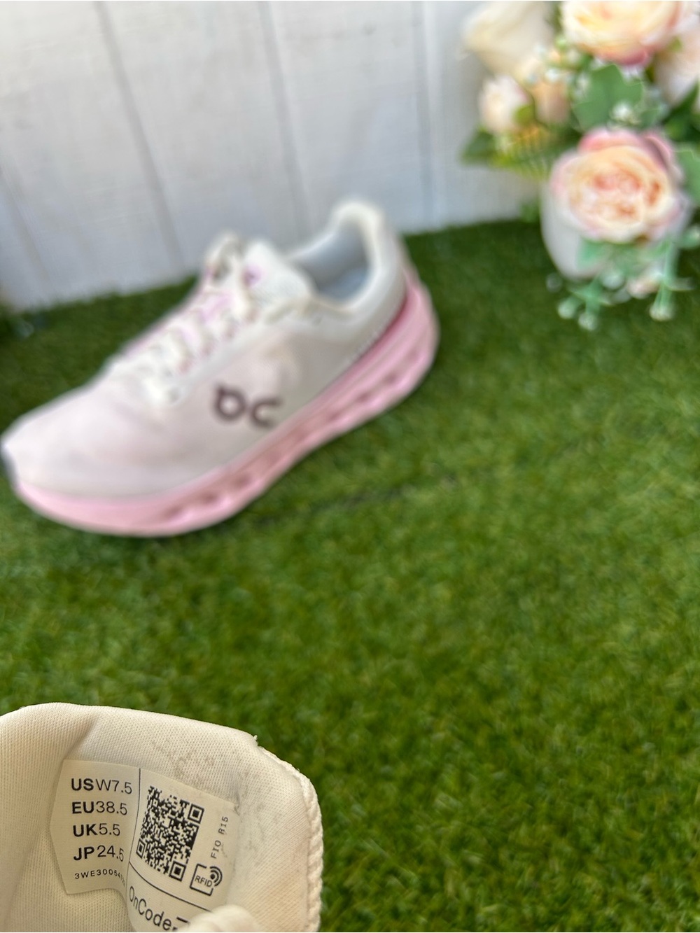 ON Cloudsurfer Next Peony | Ivory WOMEN size 7.5 gently used - Picture 15 of 16